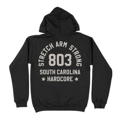 Stretch Arm Strong “803 Hardcore” Black Hooded Sweatshirt