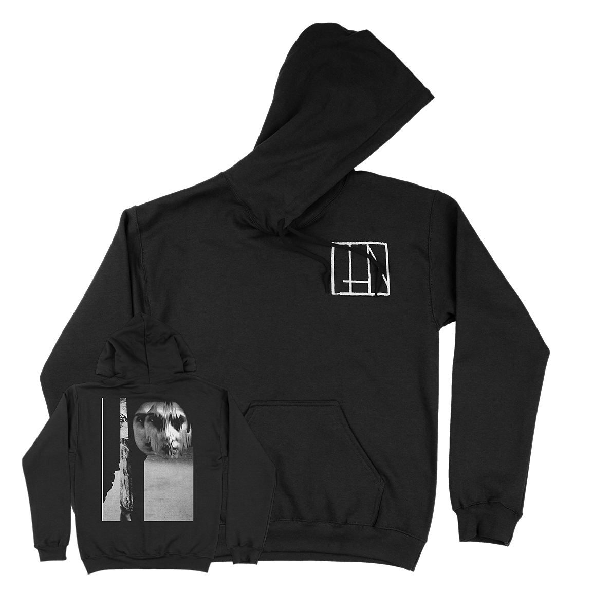Thin “Dusk” Black Hooded Sweatshirt
