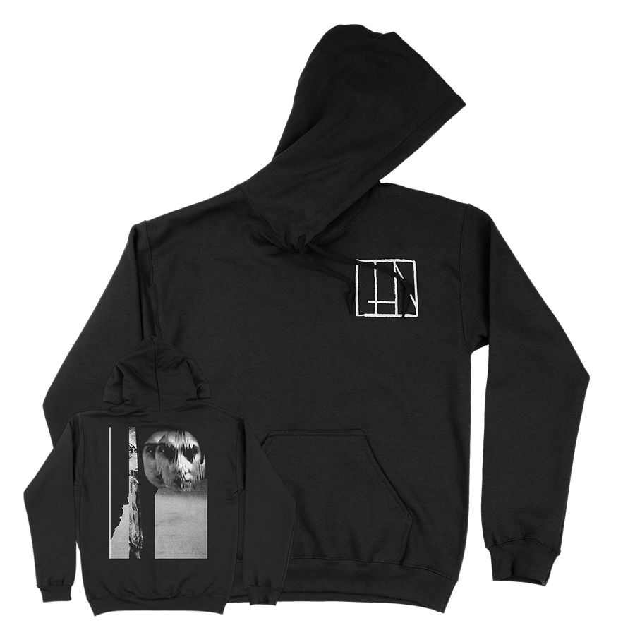 Thin βDuskβ Black Hooded Sweatshirt