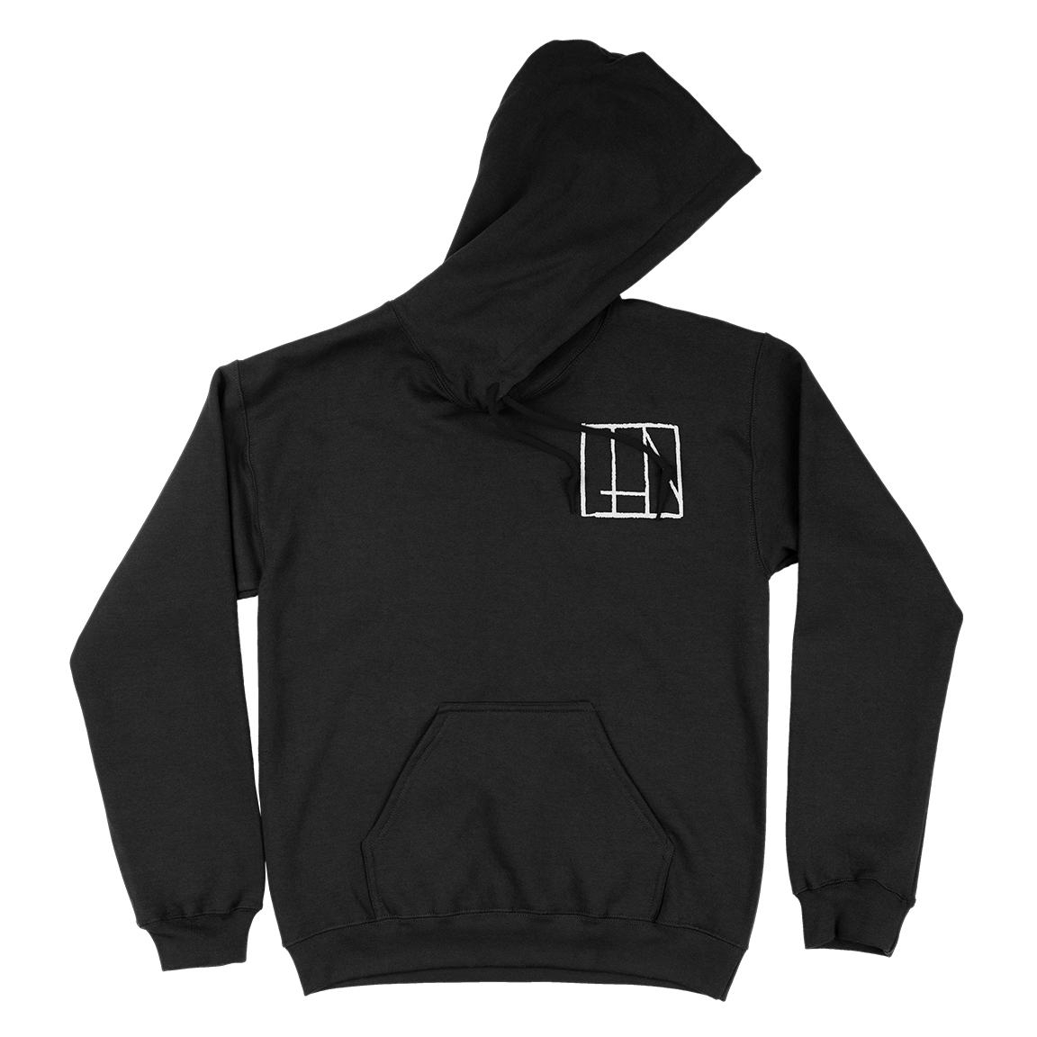 Thin “Dusk” Black Hooded Sweatshirt