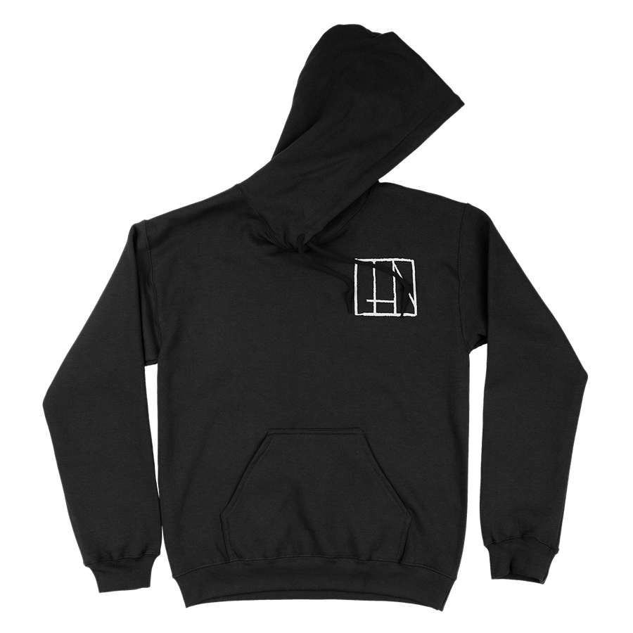 Thin βDuskβ Black Hooded Sweatshirt
