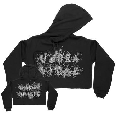 Umbra Vitae "Mark McCoy Logo" Black Crop Hooded Sweatshirt