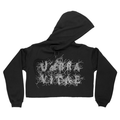 Umbra Vitae "Mark McCoy Logo" Black Crop Hooded Sweatshirt
