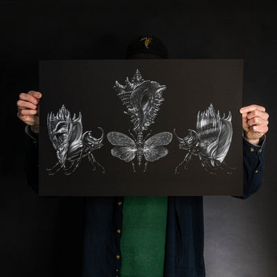 Marald Van Haasteren "March To The Sea: Black" Giclee Print