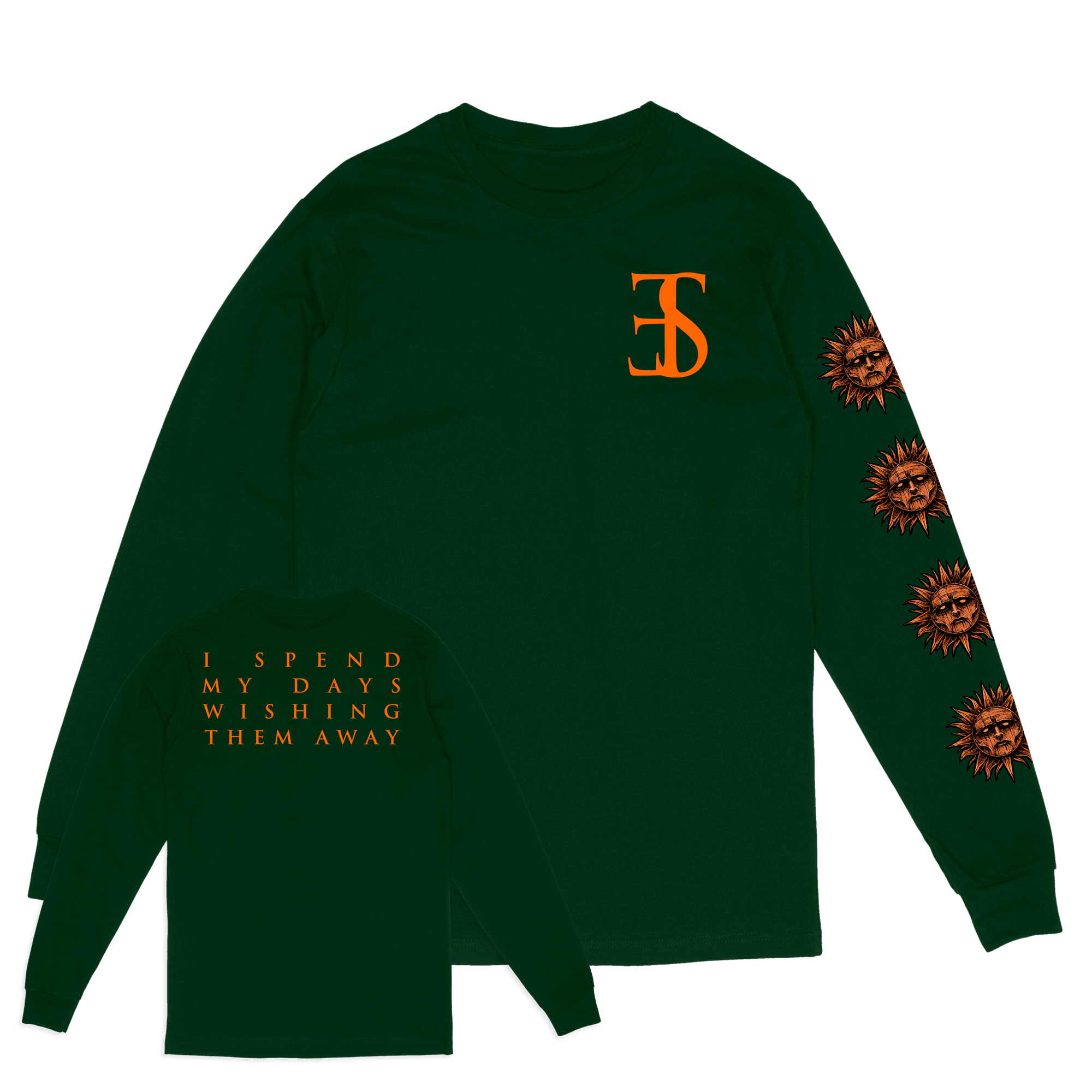 Employed To Serve "Sun" Green Longsleeve