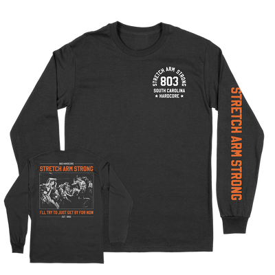Stretch Arm Strong "For Now" Black Longsleeve
