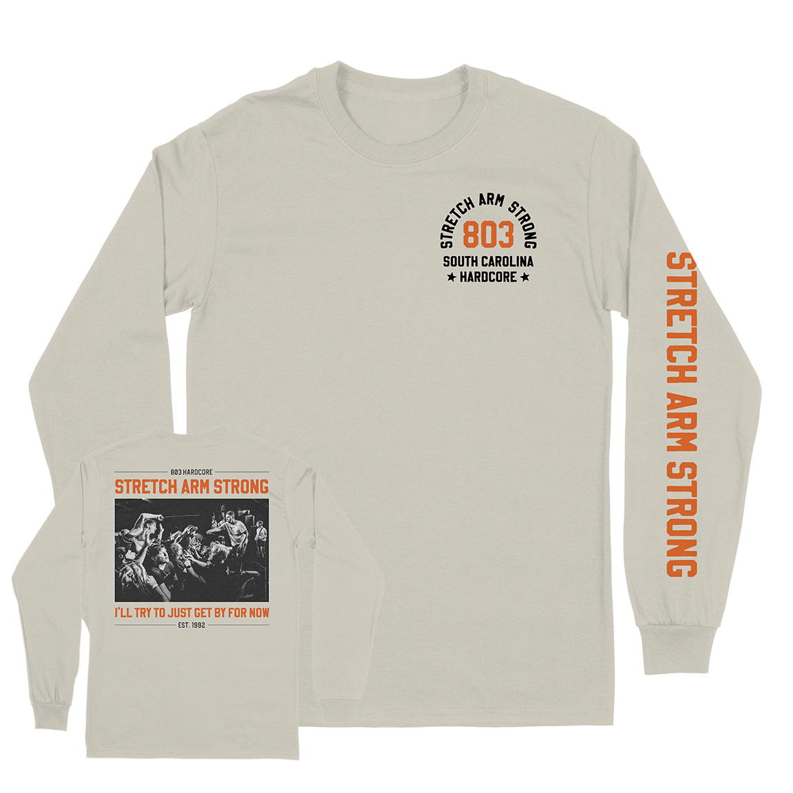 Stretch Arm Strong "For Now" Vintage White Longsleeve