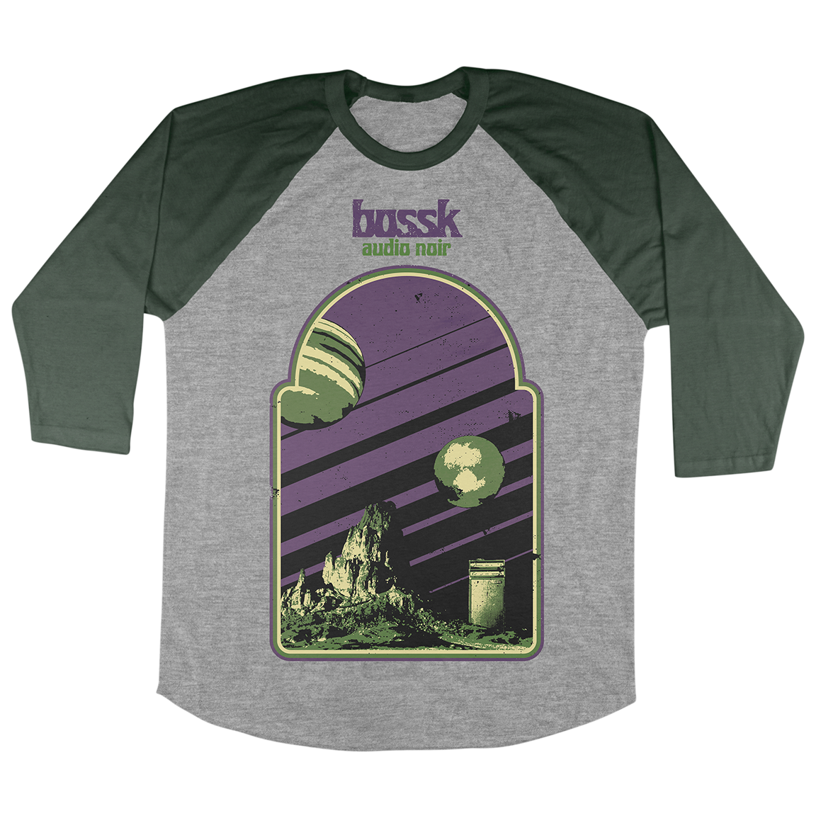 Bossk “Audio Noir” Emerald / Grey Baseball T-Shirt
