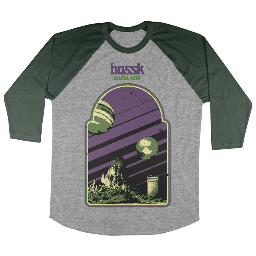 Bossk βAudio Noirβ Emerald / Grey Baseball T-Shirt