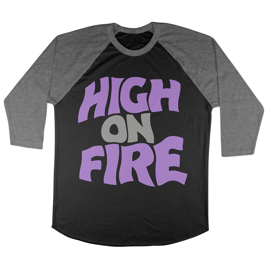 High On Fire βReality Mastersβ Black /  Heather Charcoal Baseball Tee
