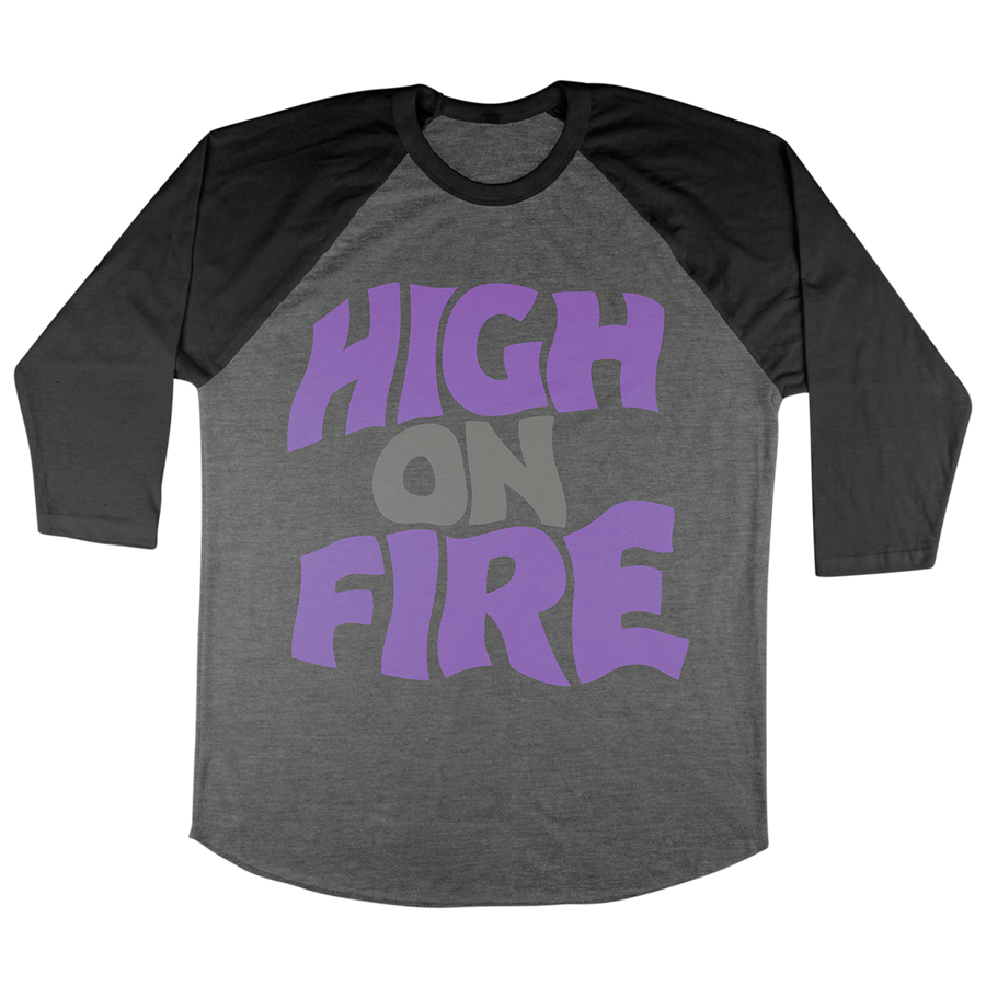 High On Fire βReality Mastersβ Deep Heather /  Black Charcoal Baseball Tee