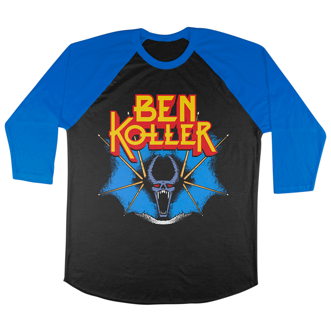 Koller Cvlt “Bat” Blue / Black Baseball Tee