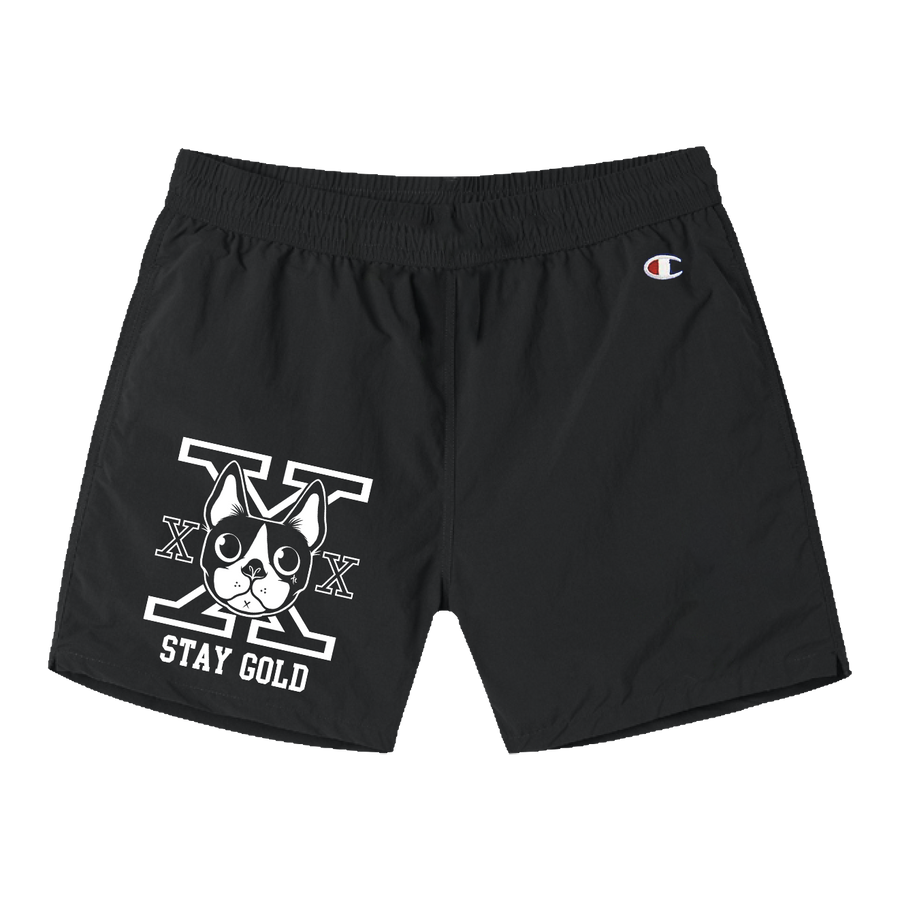Terrier Cvlt "Stay Gold" Black Shorts