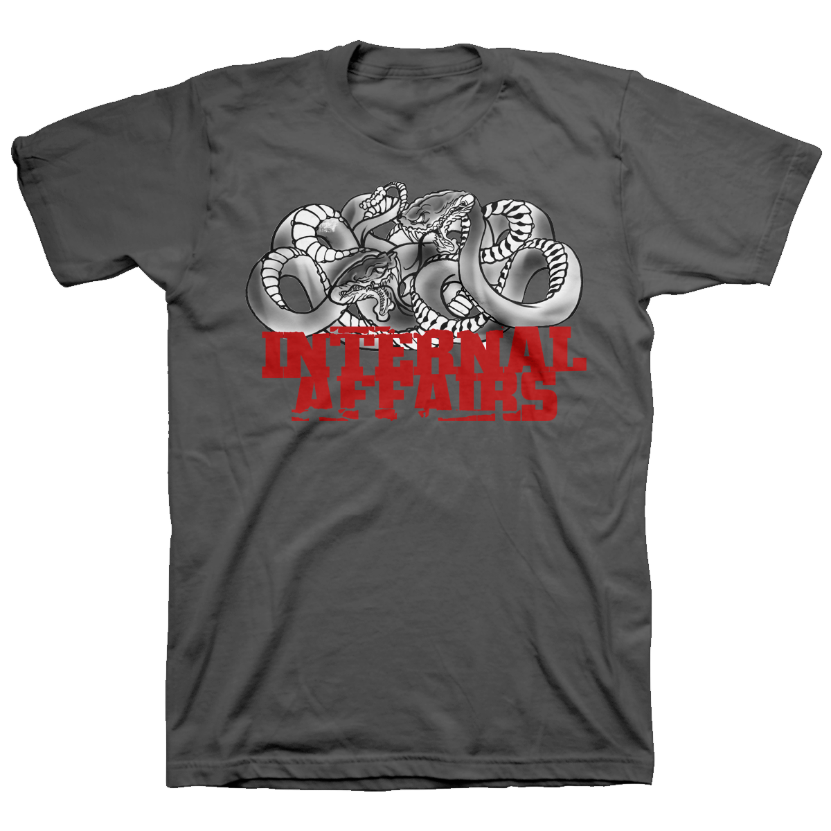 Internal Affairs "Snakes" Charcoal T-Shirt