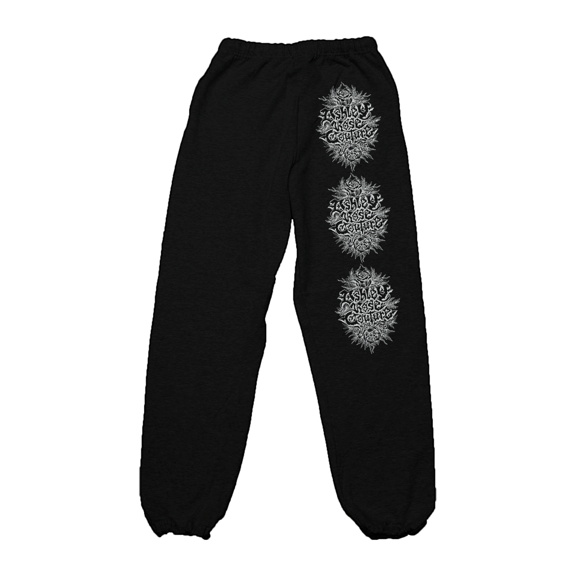 Ashley Rose Couture "Logo: White" Sweatpants