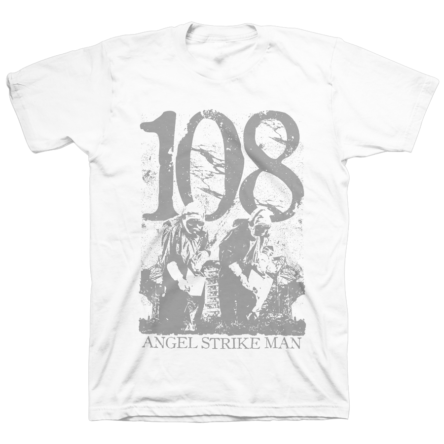 108 "Angel Strike Man" White T-Shirt