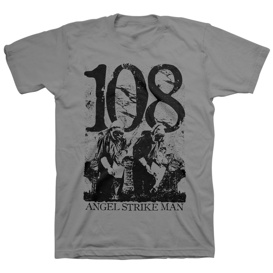 108 "Angel Strike Man" Heather Light Grey T-Shirt