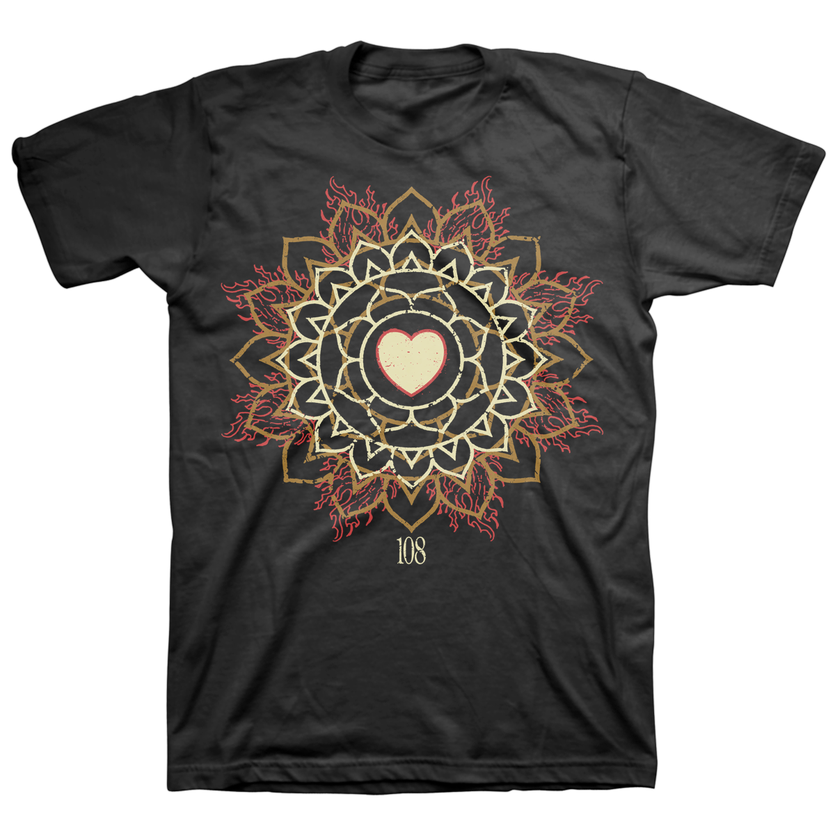 108 "Heart" Black T-Shirt