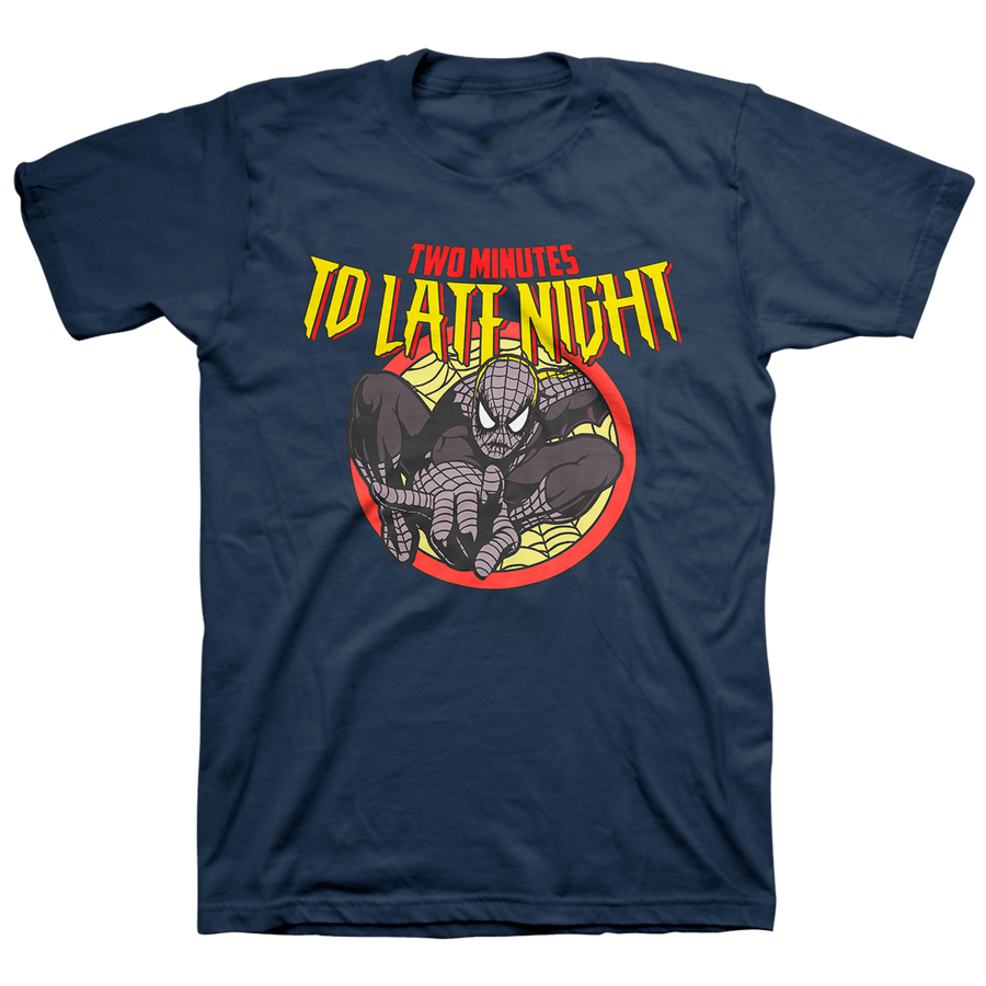 Two Minutes To Late Night "Spider-Host" Navy T-Shirt