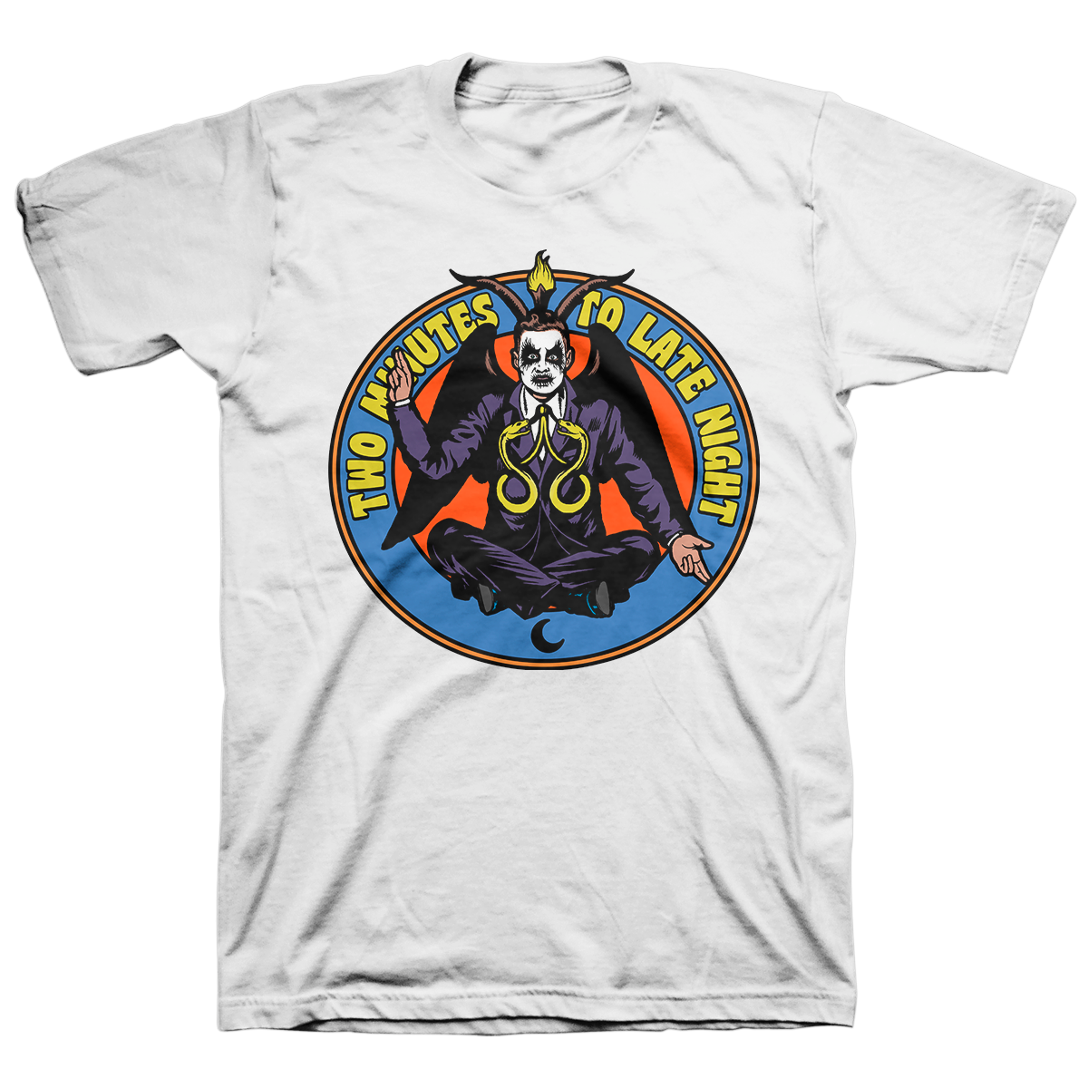 Two Minutes To Late Night "Two Minutes to Hell Night" White T-Shirt