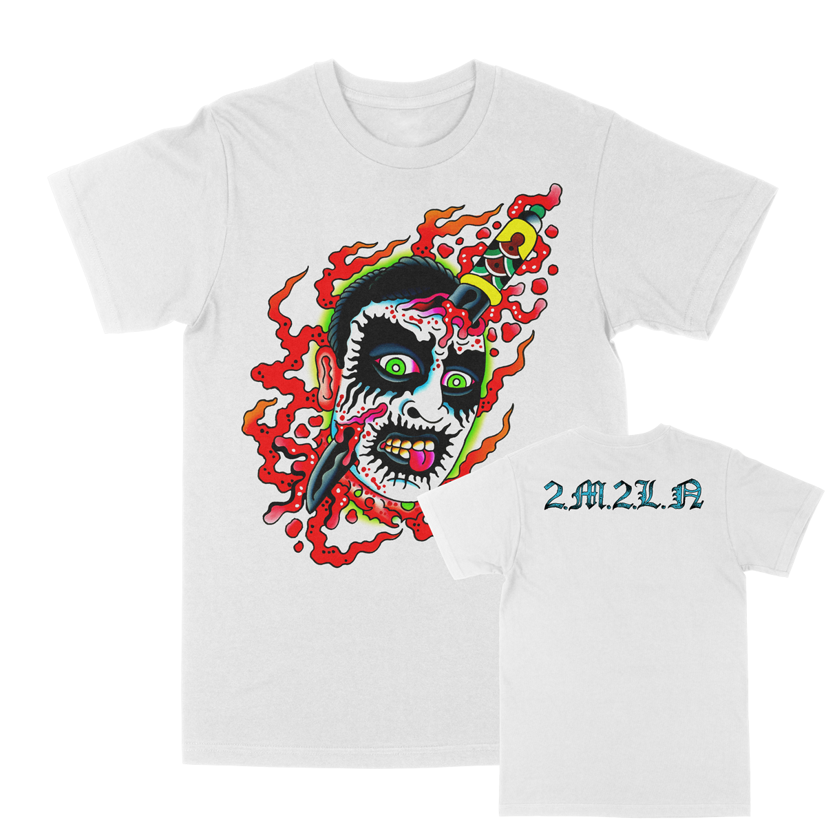 Two Minutes To Late Night "Internet Hardcore" White T-Shirt