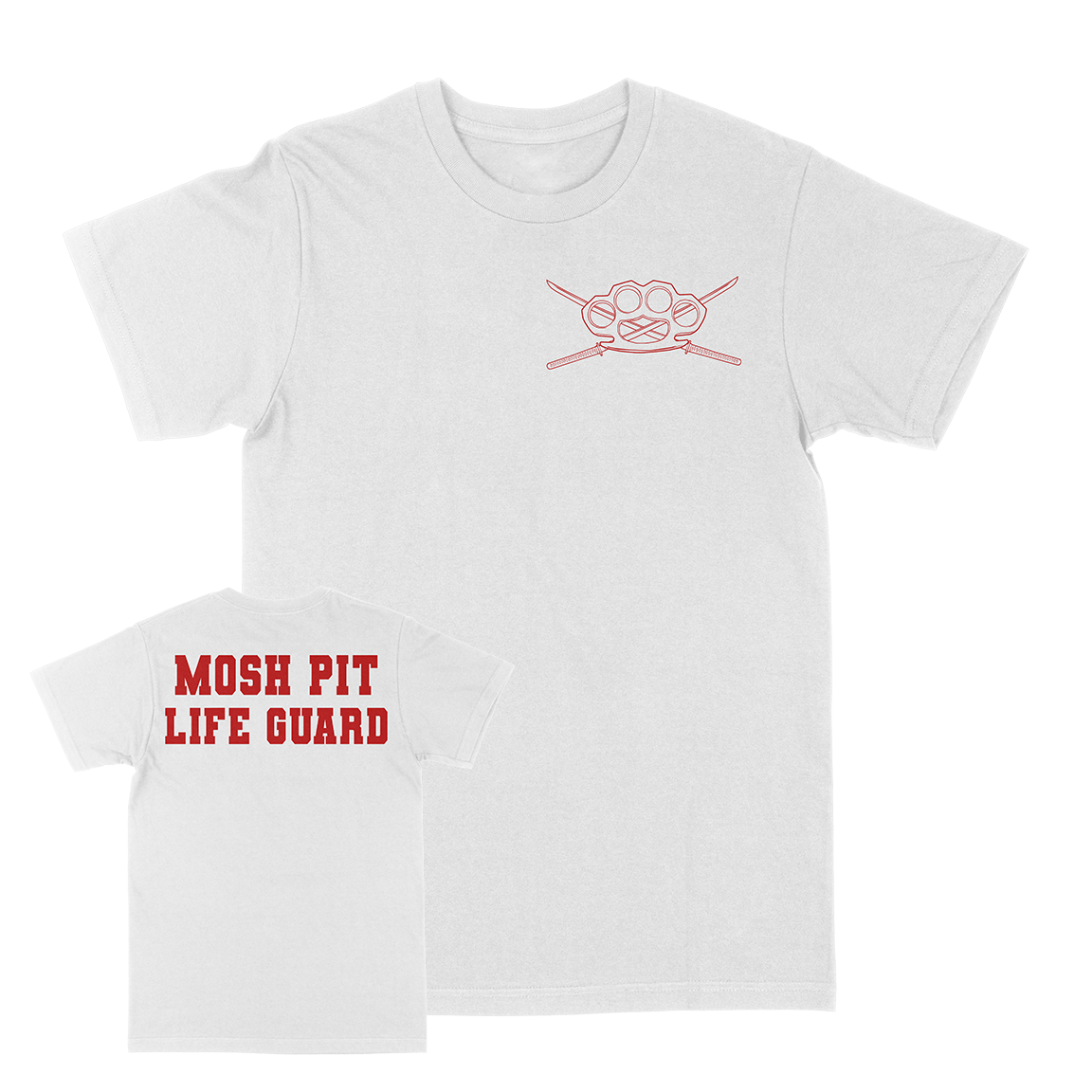 Two Minutes To Late Night "Moshpit Life Guard" White T-Shirt