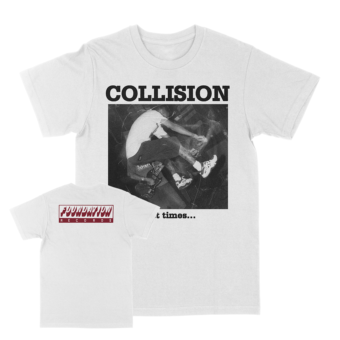 Collision “Past Times White” White T-Shirt