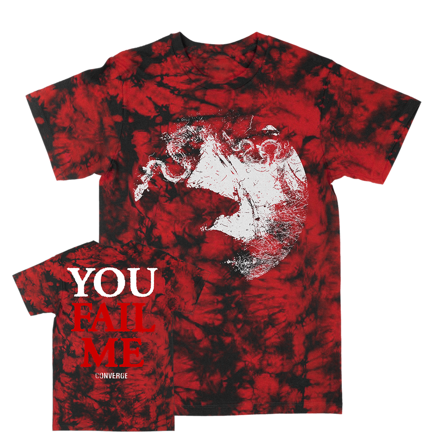 Converge "Harrow" Blk & Red Crystal Tie-Dye T-Shirt