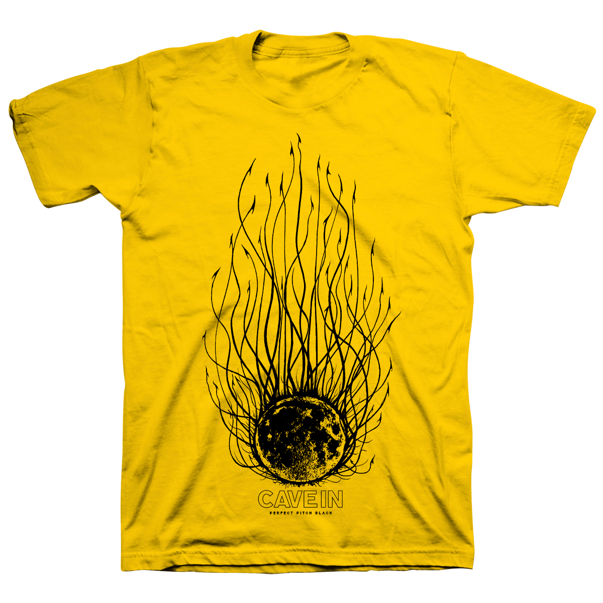 Cave In "Perfect Pitch Black: Evil Moon" Yellow T-Shirt