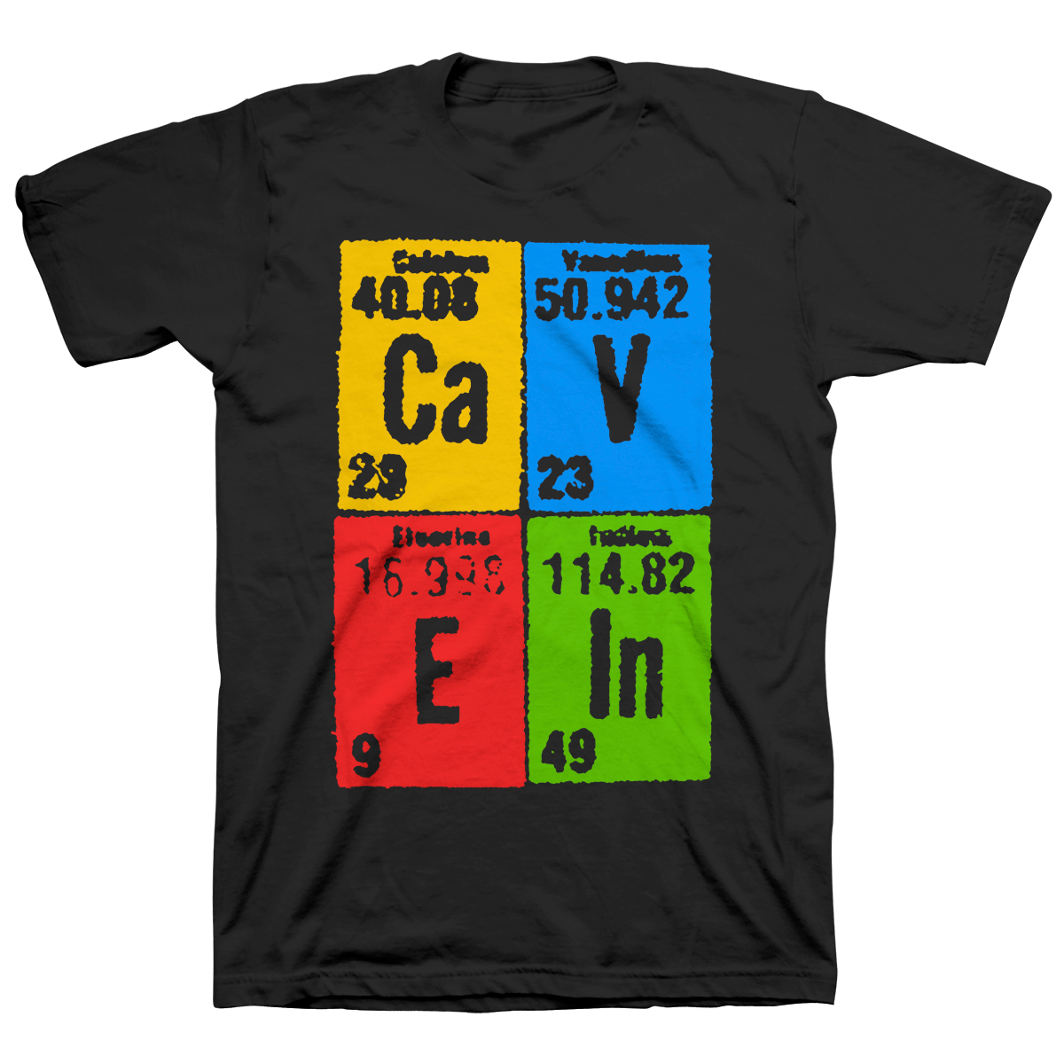Cave In "Elements (Stacked) Simon" Black T-Shirt