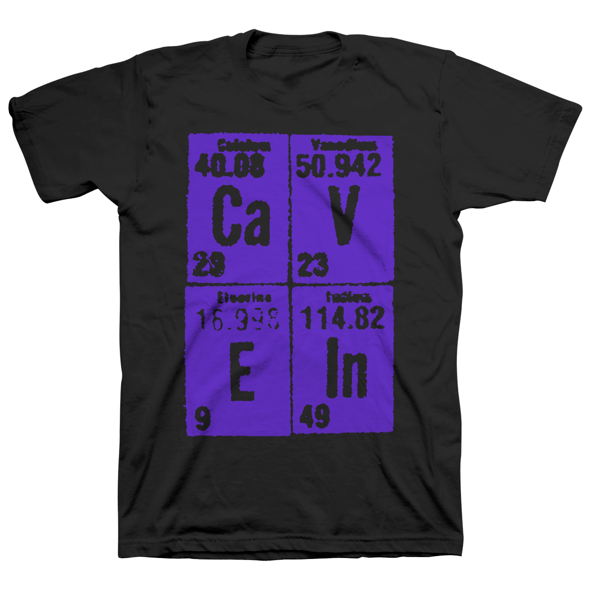 Cave In "Elements (Stacked) Purple" Black T-Shirt