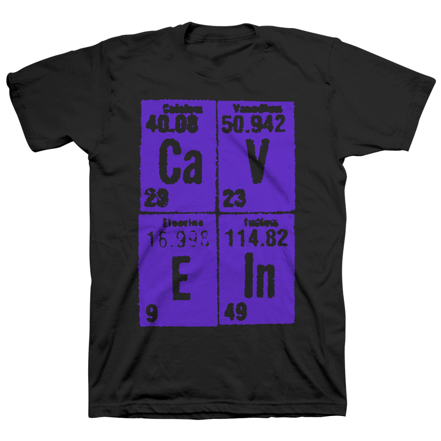 Cave In "Elements (Stacked) Purple" Black T-Shirt