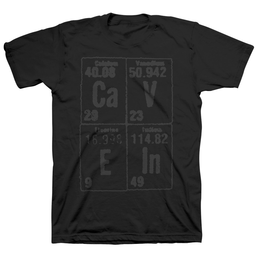 Cave In "Elements (Stacked) Grey" Black T-Shirt