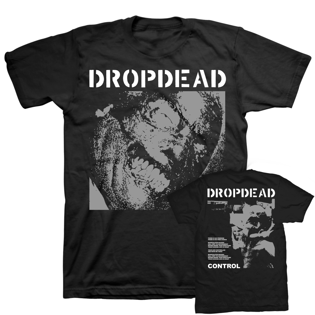 Dropdead "Burnt Face: Front & Back" Black T-Shirt