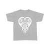 Dan McCarthy "Dino Heart: Black" Light Heather Grey Youth T-Shirt