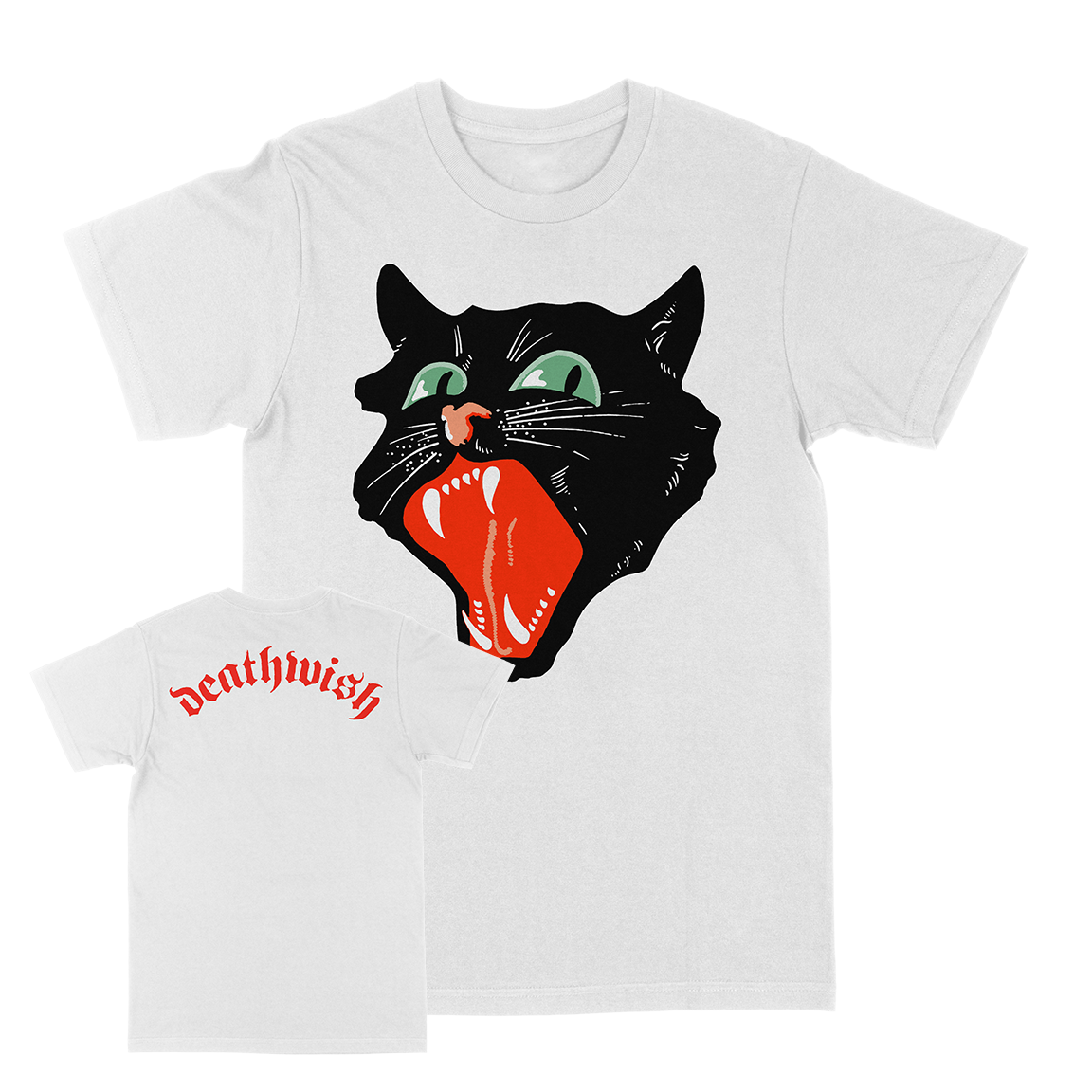 Deathwish "Black Cat" White T-Shirt