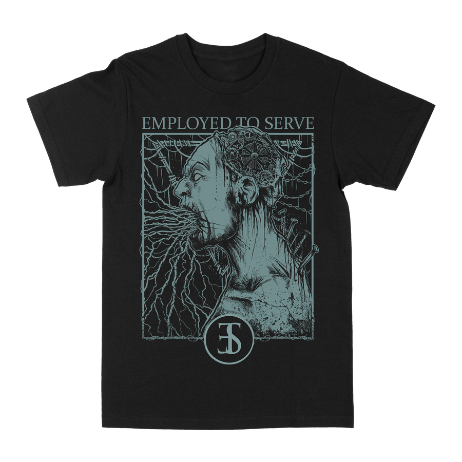 Employed To Serve "Force Fed" Black T-Shirt