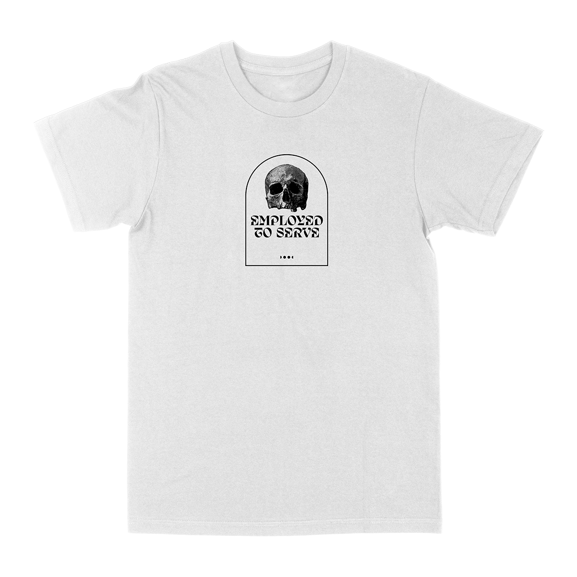 Employed To Serve “Imprisoned” White T-Shirt