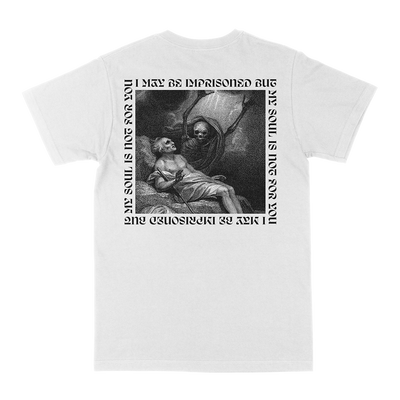 Employed To Serve “Imprisoned” White T-Shirt