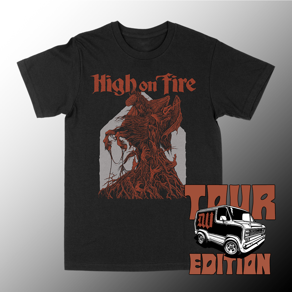 High On Fire “Dark Horse: Tour Edition” Black T-Shirt