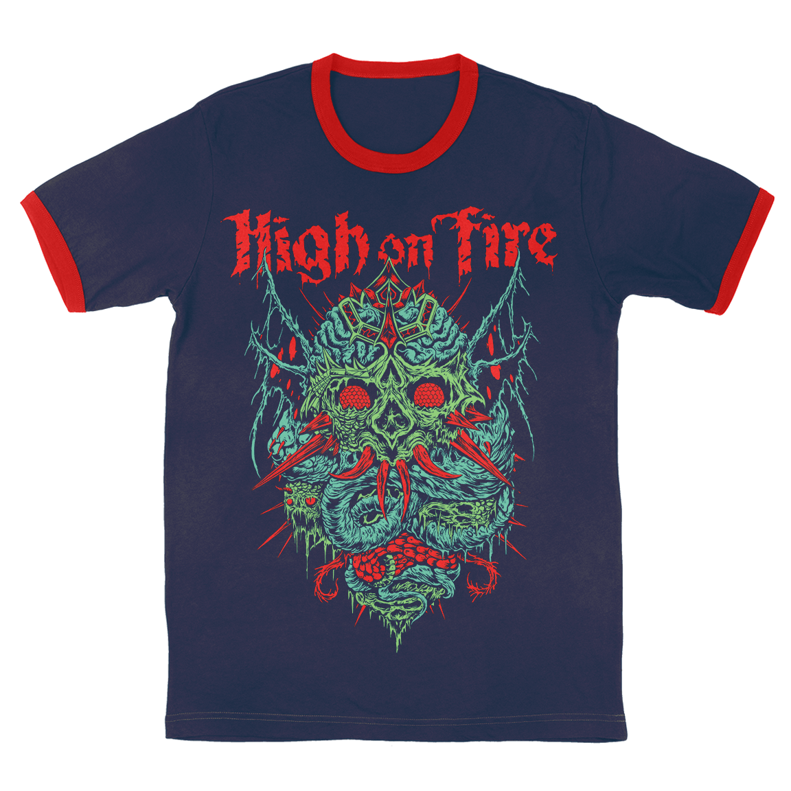 High On Fire “Skinner” Navy / Red Ringer T-Shirt
