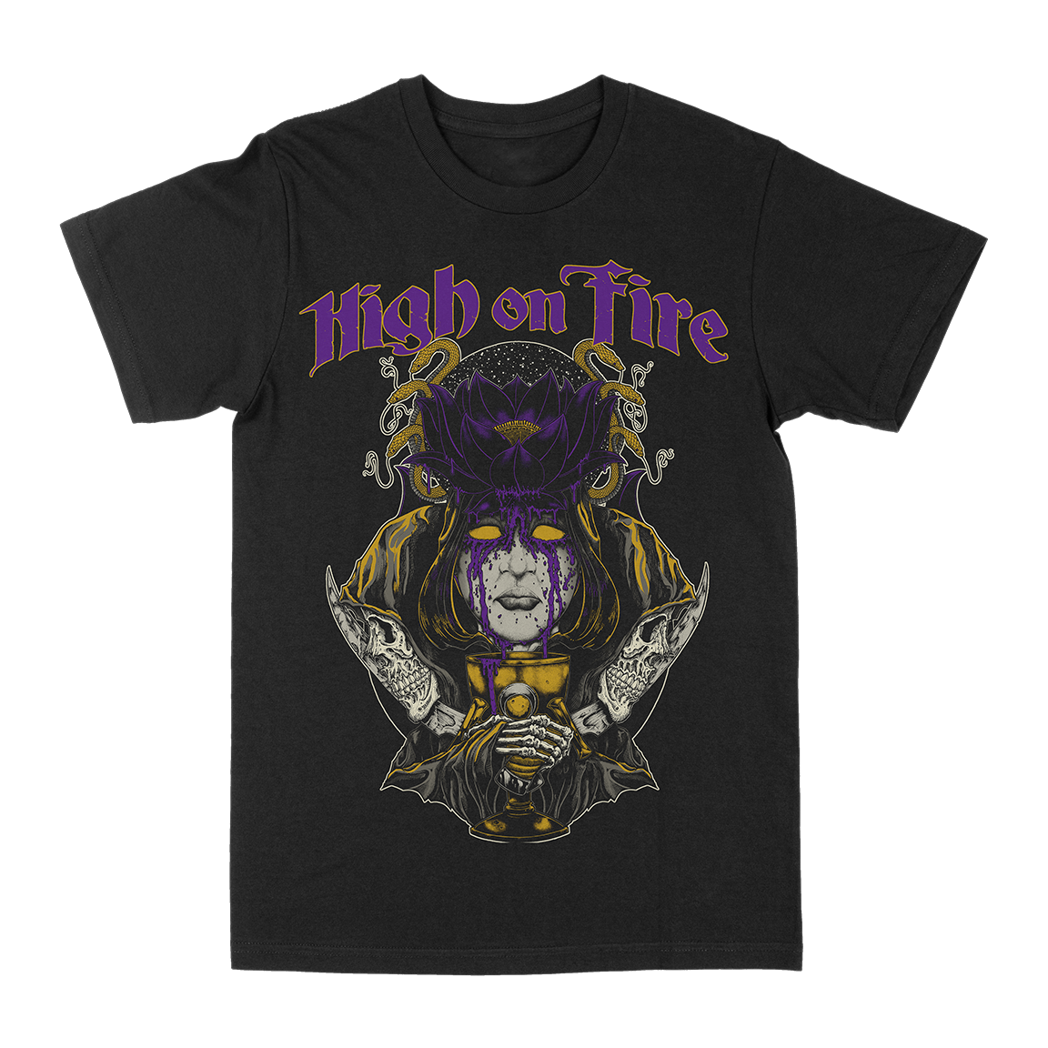 High On Fire “Black Lotus” Black T-Shirt