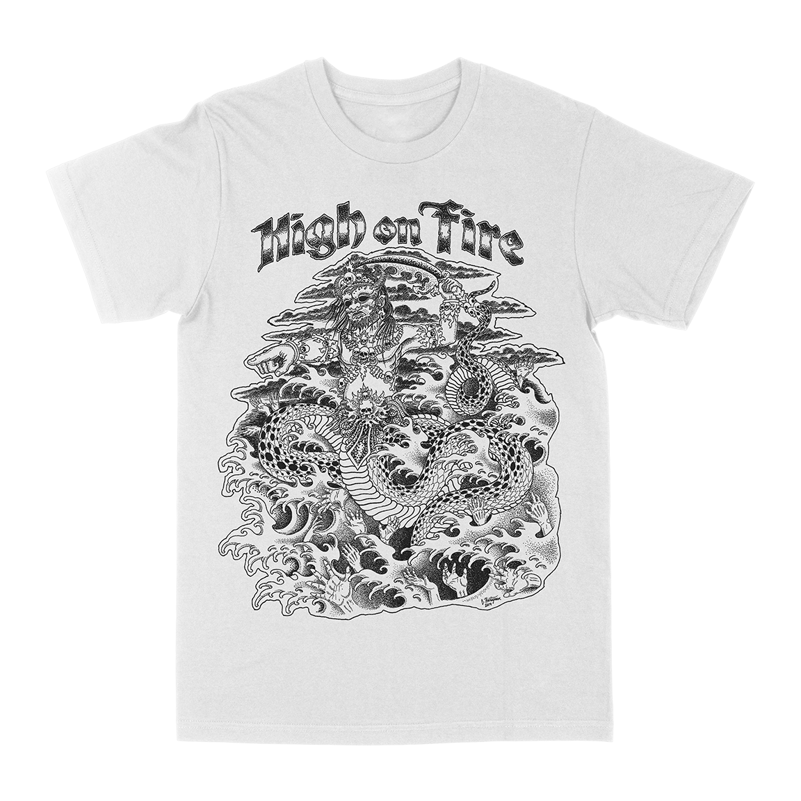 High On Fire “Serpent” White T-Shirt