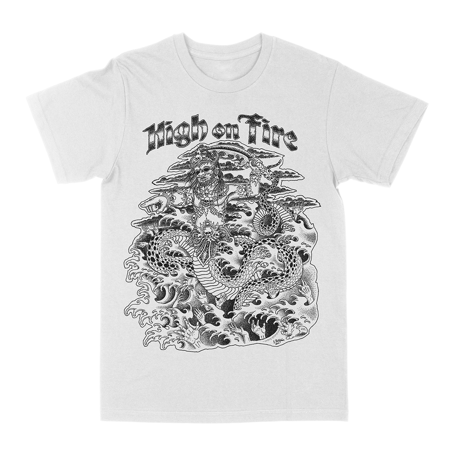 High On Fire βSerpentβ White T-Shirt