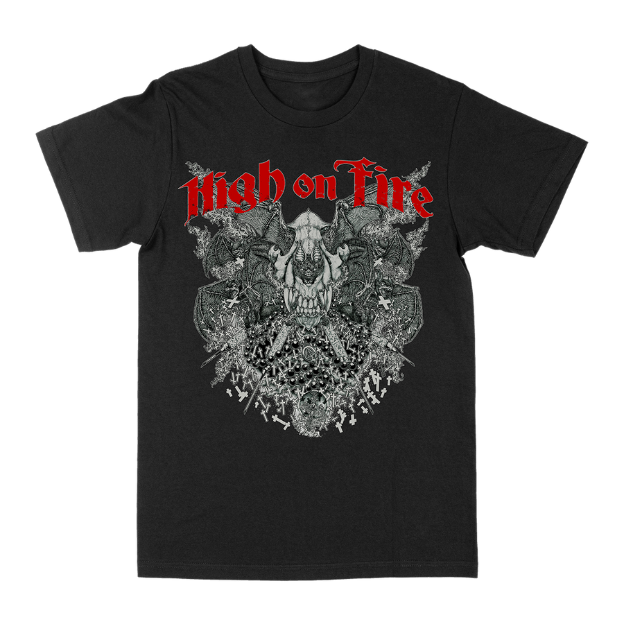 High On Fire “Bat Skull” Black T-Shirt