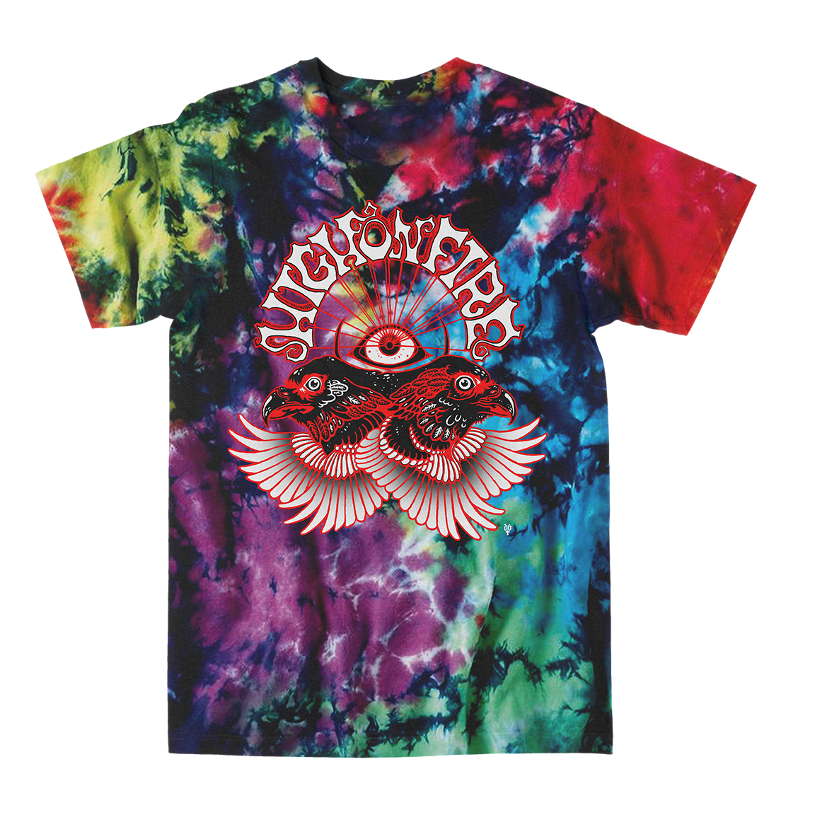 High On Fire “Twin Eagles” Caspian Tie-Dye T-Shirt