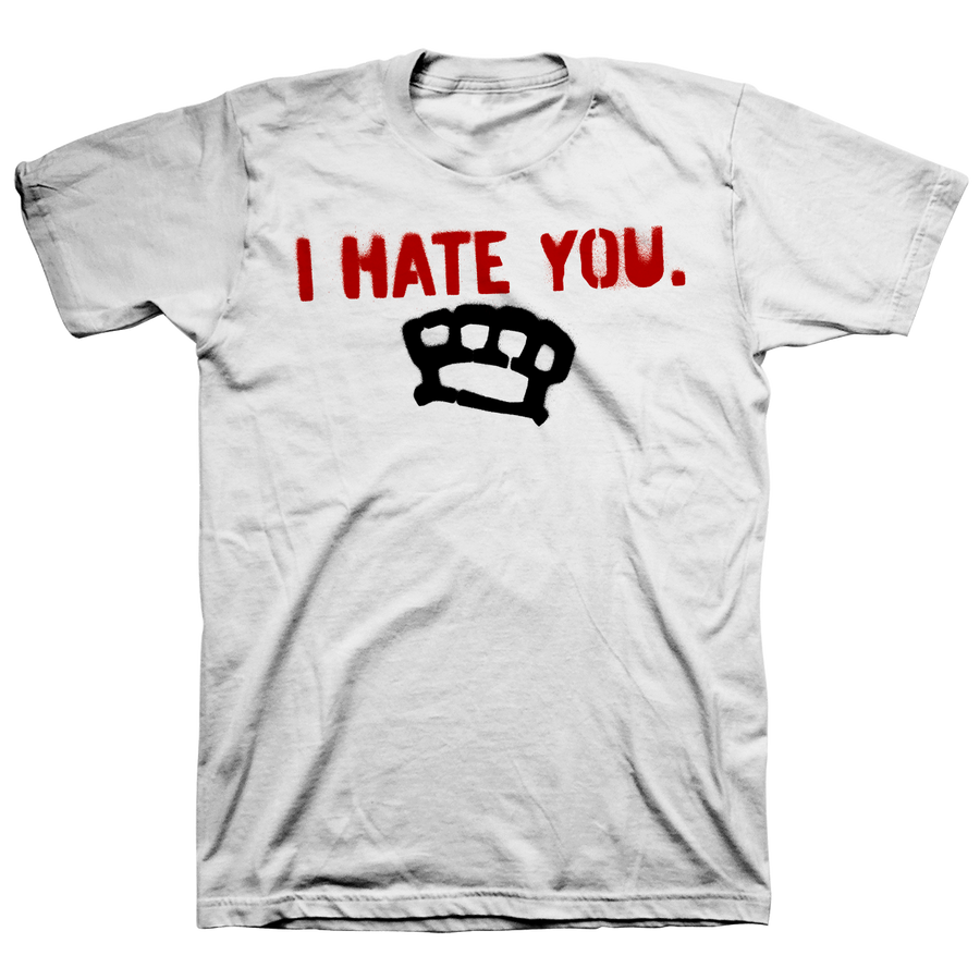 I Hate You "Knuckles" White T-Shirt