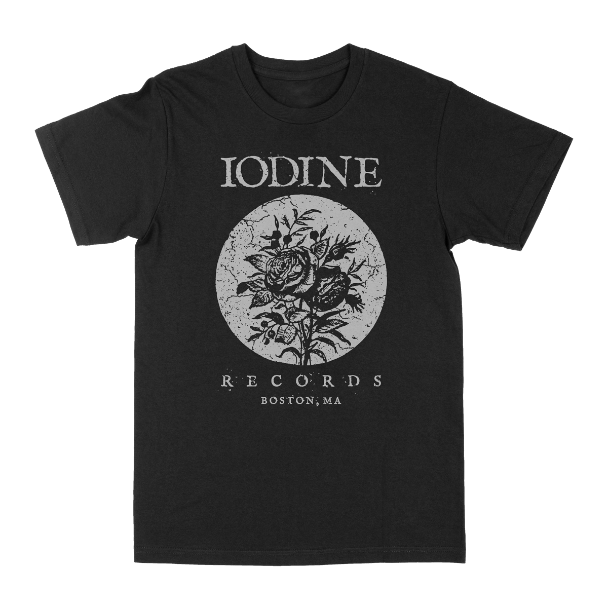 Iodine Recordings "Flowers" Black T-Shirt