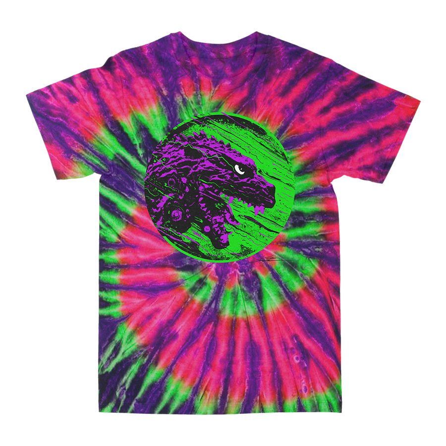 J. Bannon βDestroyer Of Worlds: Purple & Greenβ Watermelon Ripple Tie-Dye T-Shirt