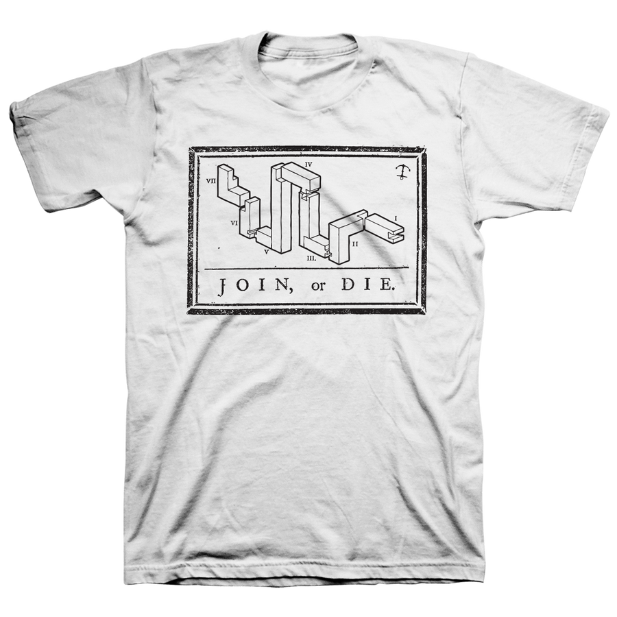 North of Boston Studios "Join or Die 2" White T-Shirt